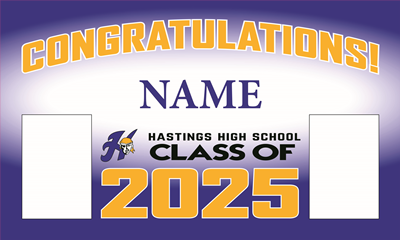 Hastings Large Graduate Banner - 72"x42" Design #1