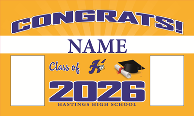 Hastings LARGE Photo Banner - 72"x42" Yellow